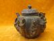 Chinese Bronze Wine Pot Carven The Eight Immortals Lid Old 23 Teapots photo 9