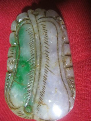 New Arrive Chinese Antique Old Green Jadeite Pendant photo