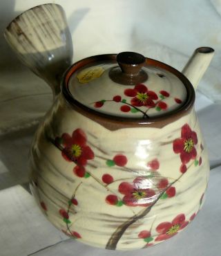 Japanese Sencha Green Tea Vintage Hand Made Ceramic Teapot – Signed,  70s photo