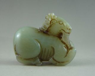 Chinese Old Hetian Jade Carved Sheep Carving photo