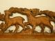 61.  Antique Carved Gold Gilt Wood Panel W/ Double Deer And Forest. Other photo 1