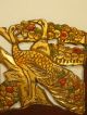 58.  Antique Chinese Carved Gold Gilt Wood Panel W/ Peacock Other photo 1