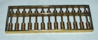Chinese Old Brass Abacus photo