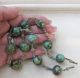 Antique Chinese Large Green Turquoise Beads & Seed Pearl Necklace~very Old~tlc Necklaces & Pendants photo 5