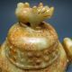 Old Antiques Chinese Jade Hand - Carved Incense Burners & Lid W Dog Nr/nc1491 Pots photo 2