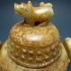 Old Antiques Chinese Jade Hand - Carved Incense Burners & Lid W Dog Nr/nc1491 Pots photo 4