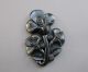 Chinese Hetian Black Green Jade Carved Flowers Pendant Nr Other photo 3