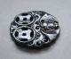 Chinese Hetian Black Green Jade Hollow Out Carved Bats Pendant Nr Other photo 5