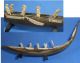 Vintage Oriental Carved Horn Boat,  Canoe With Bone Figures Other photo 1