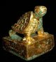 Chinese Han Royal Reward Military Gen Stamp Gold Bronze Tortoise Statue Seal关内侯印 Seals photo 3