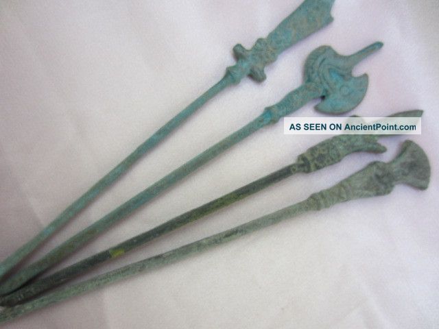 Collection Antique Chinese Bronze Delicate Weapon Knife & Sword - - - Fc India photo