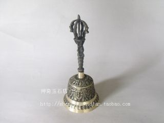 Js614 Rare,  Chinese Tibetan Bronze Carved Rattles photo