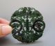 Chinese Hetian Black Green Jade Hollow Out Carved Bats Pendant Nr Other photo 1