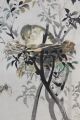Ca 1900 Antique Japanese Sparrow Bird Woodblock Print Painting By Hotei Prints photo 5