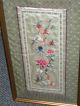 Set 2 Chinese Embroidery Silk Panels Artist Created Floral Bird Butterfly Vg Robes & Textiles photo 1