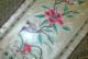 Set 2 Chinese Embroidery Silk Panels Artist Created Floral Bird Butterfly Vg Robes & Textiles photo 6