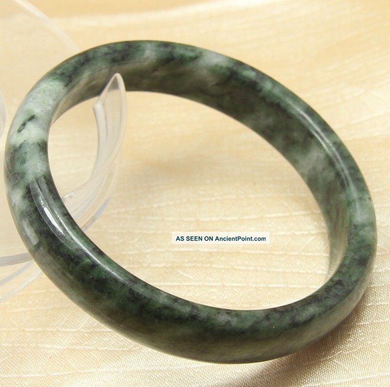 100% Natural Light Green Jade Bangle Bracelet In - D 62 Mm 8091 Bracelets photo