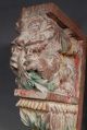 Pair Antique Oriental Carved Wood Dragon Brackets Corbel Polychrome Gargoyle Parts & Salvaged Pieces photo 3