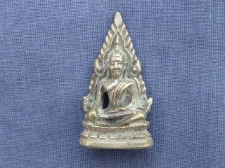 Vintage Cast Silver Buddha photo