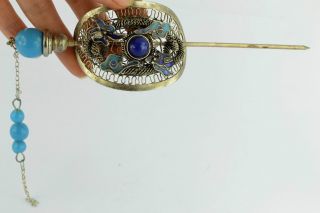 - China Collectibles Old Decorated Handwork Cloisonne Dragon Hairpin photo