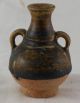Great Small Antique Ancient Chinese Se Asian Brown Glaze 2 Handle Vase Teapots photo 1