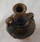 Great Small Antique Ancient Chinese Se Asian Brown Glaze 2 Handle Vase Teapots photo 3