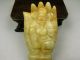 Js378 Rare,  Chinese Old Jade Handmade Engraving,  God Of Wealth Other photo 2