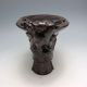 370g Old Antique 18 - 19th Chinese Ox Horn Carved Chilong Dragon Jiao Cup Pc1577 Other photo 1