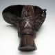 370g Old Antique 18 - 19th Chinese Ox Horn Carved Chilong Dragon Jiao Cup Pc1577 Other photo 6
