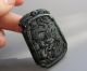 Chinese Hetian Black Green Jade Carved Dragon Pendant Nr Other photo 1
