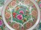Antique Hand Painted Rose Medallion Chinese Plate With Birds Insects,  Early Xx C Plates photo 2