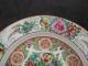 Antique Hand Painted Rose Medallion Chinese Plate With Birds Insects,  Early Xx C Plates photo 3