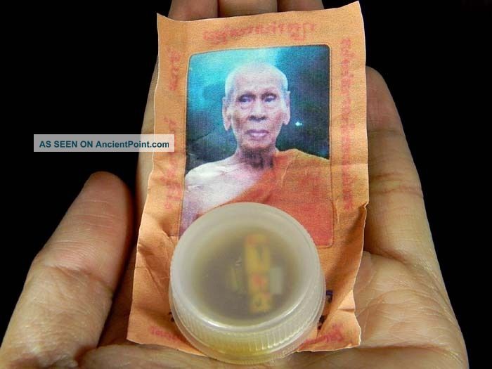 Holy Wax Kuman Takrut Lp Ap Wat Thong Sai Lucky Rich Temple Box Thai Amulet Amulets photo