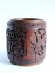 A Chinese Qing Dynasty Well Carved Bamboo Brush Pot Brush Pots photo 2