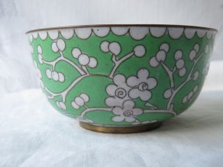 Antique Chinese Cloisonne Enamel Brass Bowl photo