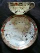 Gorgeous Antique Kutani,  Fine Porcelain Crane Birds Cup And Saucer Glasses & Cups photo 1