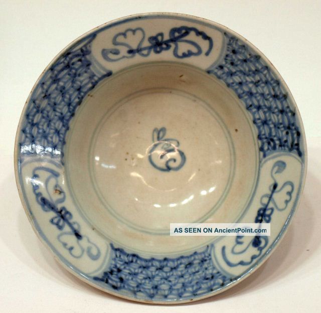 19th C.  Chinese Blue &white Porcelain Rabbit Bowl 513 Daoguang (1821 - 1850) Bowls photo