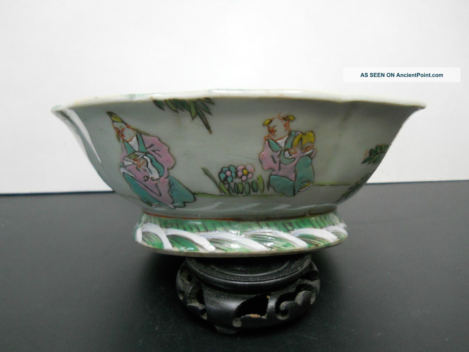 Rare Chinese Tongzhi Period Porcelain Bowl,  Signed,  874a Bowls photo
