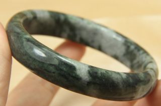 100% Natural Light Green Jade Bangle Bracelet In - D 62 Mm 8094 photo