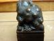 Antique 19c Important Chinese Asian Bronze Frog Toad Statue Other photo 6