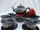Dragon Encrusted Black Chinese Yixing Zisha Tea Set.  With Packaging. Teapots photo 3