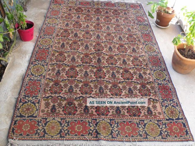 Antique Turkish 7x4 Rug Oriental Traditional Wool Persian Area Carpet Middle East photo