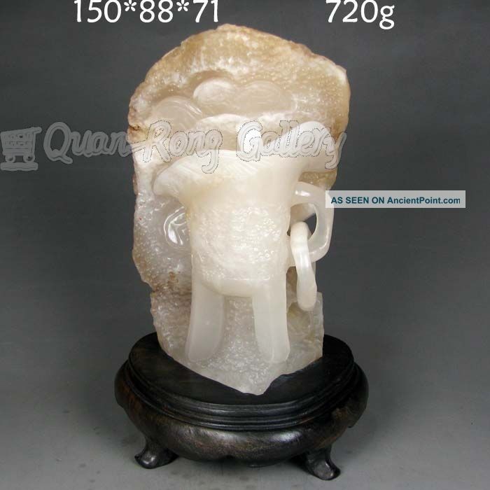 Chinese Shoushan Stone Statue W Libation Cup Nr Other photo