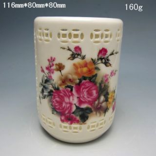 Hollowed Chinese Rose Colorful Porcelain Brush Pots - - Peony Nr/xy1828 photo