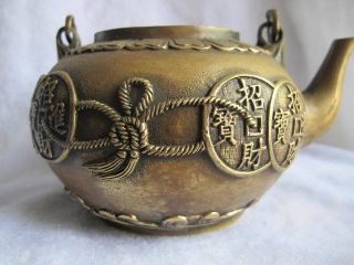 Chinese Teapot Bronze Carven Bringing In Wealth And Treasure 21 photo