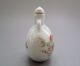 Chinese Handmade Coloured Drawing Ceramic Peony Bird Snuff Bottle Snuff Bottles photo 3