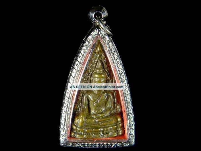 2485 Holy Tranquil Phra Phutta Chinnarat Indochina Wat Suthat Thai Buddha Amulet Amulets photo