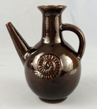 Antique Ottoman Islamic Turkish Redware Glazed Pottery Ceramic Tea Pot Pitcher photo