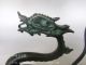 Js776 Rare,  Chinese Bronze Carved Dragons Statues Dragons photo 1