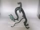 Js776 Rare,  Chinese Bronze Carved Dragons Statues Dragons photo 7